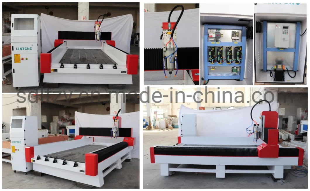 380V Stone Granite Engraving CNC Router 1325 1530 5.5kw 1224 1212 6090 Marble Engraving 3D Wood Metal Processing 1300X2500mm Water Cooling